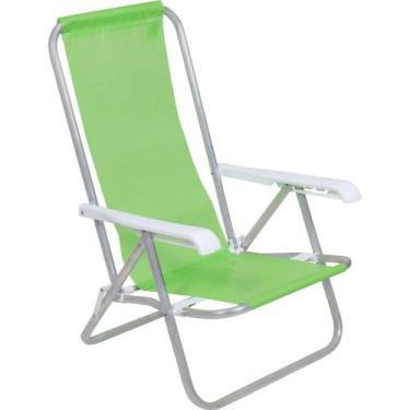 Imagem de Cadeira Lazy Reclinável 4 Posições em Alumínio Verde Bel, Único