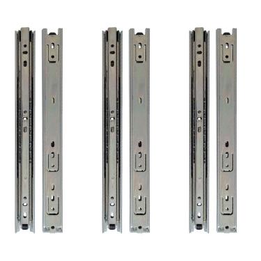 Imagem de Kit 6 corrediça telescópica 30cm para gaveta trilho 3 pares