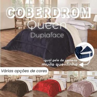 Imagem de Edredom Sherpa Cobertor Manta Coberdrom Casal Queen Dupla Face Pele de