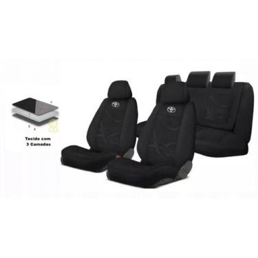 Imagem de Kit Personalizado Tecido Capas Corolla 08-13 + Volante + Chaveiro - Ir