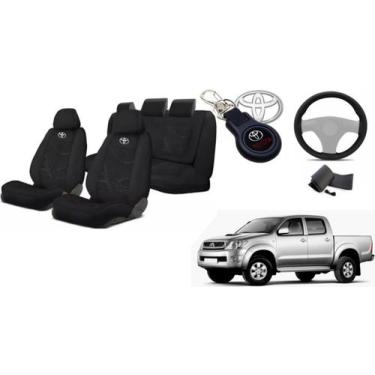 Imagem de Capas Bancos Hilux 03-13 + Volante + Chaveiro - Iron Tech