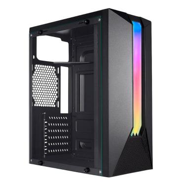 Imagem de Gabinete Gamer K-Mex Bifrost 04AH - Vidro Temperado - ATX - Painel RGB - Preto