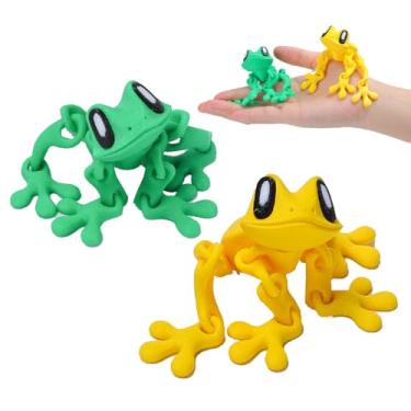 Imagem de Ímãs de geladeira de sapo de animais fofos para armários, brinquedos de modelo de sapos articulados realistas, lindos ímãs de geladeira coloridos para quadro branco armário armário sala de aula