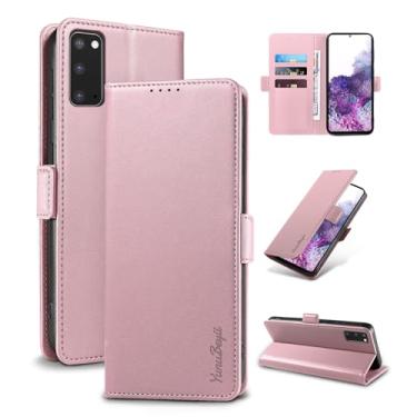 Imagem de YunuBeyii Capa Carteira para Samsung S20 - [Bloqueio RFID] Capinha Flip Magnética para Celular de Couro PU de Luxo com Suporte,Case Proteção,Rsistente,Antichoque, Rosa