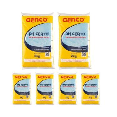 Imagem de Kit 6 Ph Certo Elevador Alcalinizante Piscinas 2kg - Genco