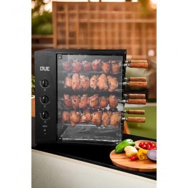 Imagem de Assador De Frango Rotativo Elétrico Gás Glp Bivolt Aço Carbono Tubular 8 Espetos Due - Arke