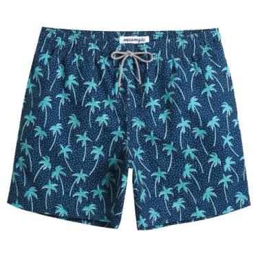 Imagem de Shorts de banho mamagic, calções de banho masculinos Slim Fit Quick Dr