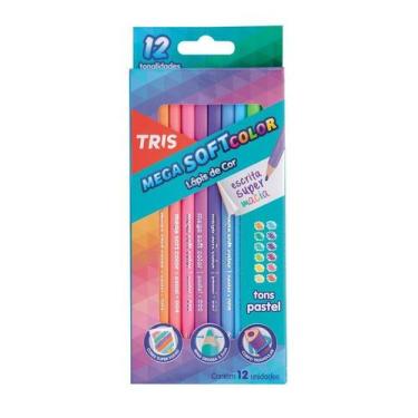 Imagem de Lápis de Cor Tris Mega Soft Color Tons Pastel 12 Cores