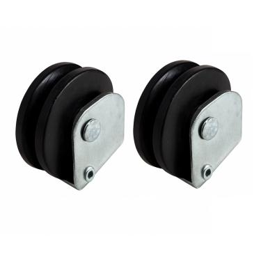 Imagem de 02 Roldana Rolamento Inferior Fixo para Janela e Porta de Correr de Aço 45mm