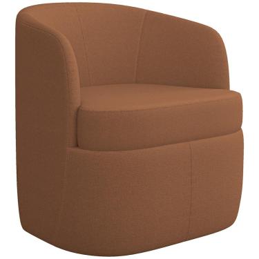 Imagem de Poltrona Decorativa Giratória Para Sala de Estar Siena K01 Bouclê Mostarda - Lyam Decor