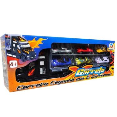 Imagem de Mini Carreta  com 6 Carrinhos 730-5 - Braskit