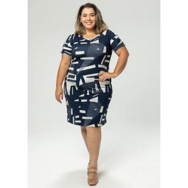 Imagem de Vestido Pau a Pique Estampado Azul Marinho MARINHO - P