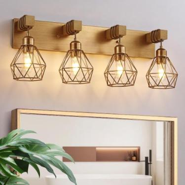 Imagem de Arandela de metal dourado maesta Maesta de 4 luzes