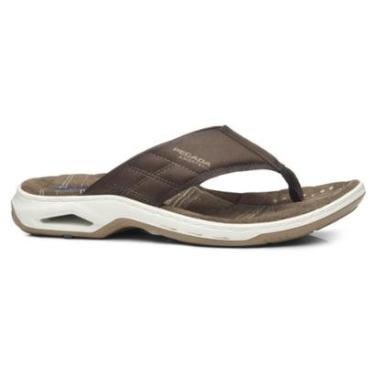 Imagem de Chinelo Masculino Casual Pegada Couro Conforto Leve Macio-Masculino