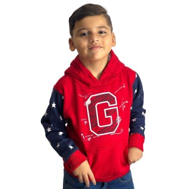 Imagem de Blusa Infantil Moletom Menino Com Forro Na Touca Bolso-Masculino