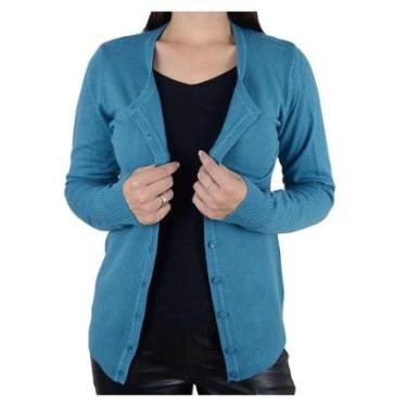Imagem de Blusa Feminina Facinelli Cardigan Tricot Verde - 651179-Feminino