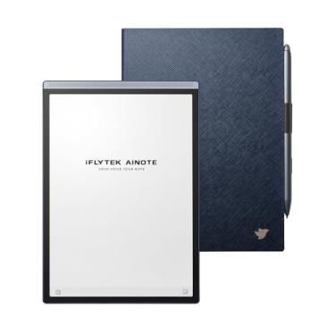 Imagem de iFLYTEK Pacote AINOTE Air 2 com capa fólio azul, tablet de papel AI de 20,8 cm, caderno digital com caneta, transcrição de voz para texto, suporte para chatgpt em vários idiomas