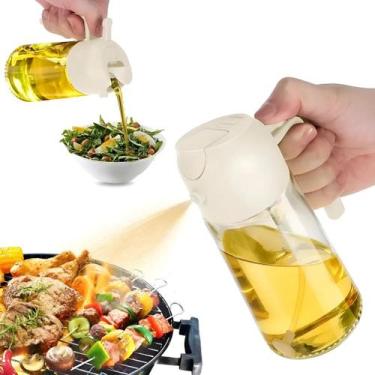 Imagem de Borrifador Spray Azeite Óleo Antirrespingo Vidro 470ml Sortido - Ke Ho