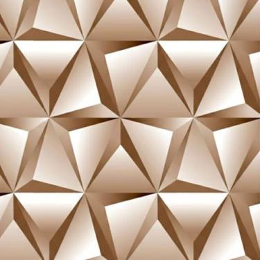 Imagem de Papel de Parede Adesivo, Geométrico, Bege, PVC Resistente, 5 Metros