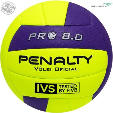 Imagem de Bola Volei 8.0 Pro Penalty Oficial Fivb / Original, Verde limão e Azul