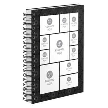 Imagem de Agenda Diária 2026 Capa Dura Personalizada Com 11 Fotos Preta