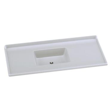 Imagem de Pia De Cozinha Mármore Sintético 120x55cm Multimóveis CR20479 Gelo