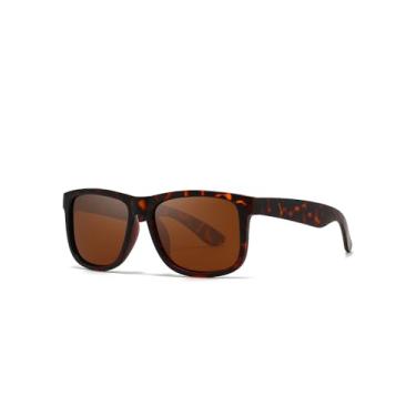 Imagem de Óculos de sol masculinos polarizados para homens e mulheres, óculos de sol retrô para dirigir e pescar, Carapaça de tartaruga/marrom