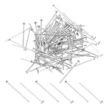 Imagem de Pinos de conector de lustre de alumínio de 2,5 x 0,3 cm, 500 peças de clipes de cristal para fixação de peças de cristais, substituições de lustre, prata