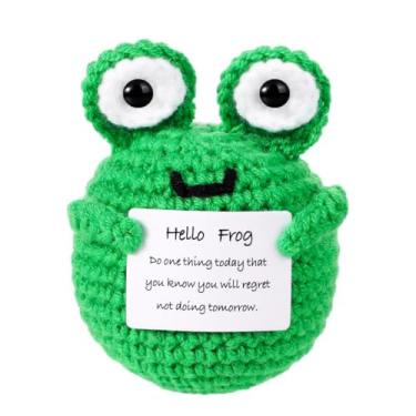 Imagem de Sapo de apoio emocional, presentes de apoio positivo feitos à mão. Conselheiro, professor, gerente, colega de trabalho, decoração de mesa de escritório. Presentes engraçados para alívio do estresse.