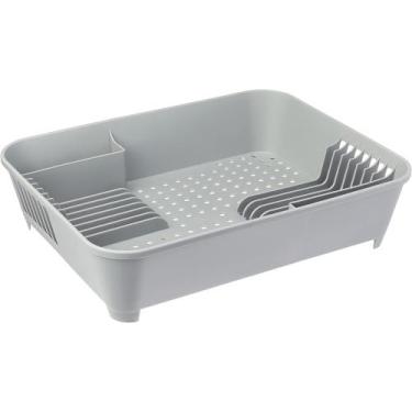 Imagem de Escorredor de Louças Basic, 45 x 35 x 10,5 cm, Coza, Cinza Frio