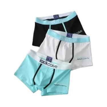 Imagem de Cuecas De Algodão Respirável Para Homens Pacote Com 3 Confortáveis E E