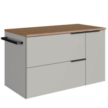 Imagem de Gabinete Para Banheiro 02 Portas 01 Gaveta 80cm Mel Arenas Proddy Mel 