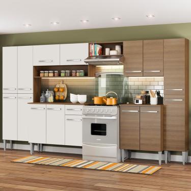 Imagem de Cozinha Completa Emilly Armário Balcão Branco/Rustic Madesa