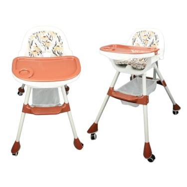 Imagem de Aqur2020 Cadeira Alta para bebê Com Ajustável e Bandeja de Camada Dupla, Encosto de 3 Níveis, Almofada Removível, Assento Elevatório de Jantar para Crianças de 6 Meses a 6 Anos,