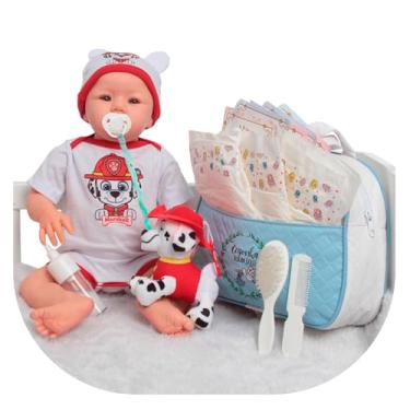 Imagem de Bebê Reborn Realista Masculino Bolsa Maternidade Pelúcia