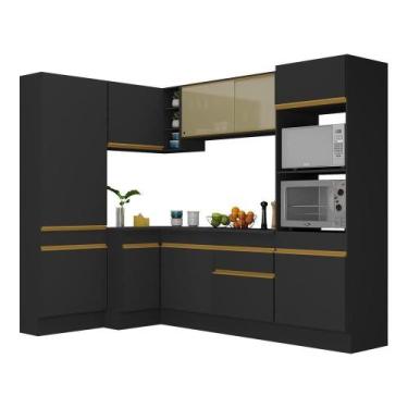 Imagem de Armário De Cozinha Completa De Canto Com Rodapé Veneza Multimóveis V20