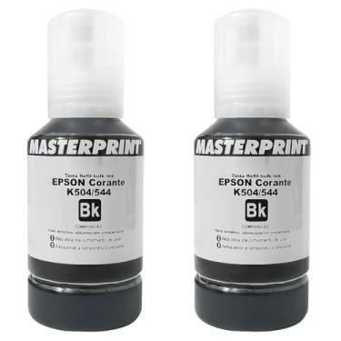 Imagem de Kit 2 Tintas Pretas Masterprint 127ml (2x127ml) | Compatível com Epson L3250 L4260 L3150 L5190 e Mais | Refil 544/504 Alto Rendimento
