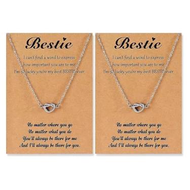 Imagem de Colar de estrela combinando para melhor amigo, colar de amizade para melhor amigo, coração para sempre, presente de aniversário, presente de Natal para melhor amigo, joia da amizade