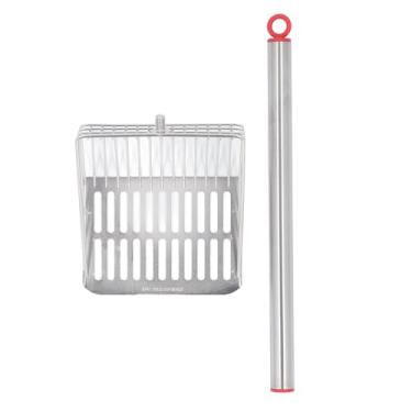 Imagem de GLOGLOW Mobola de Lixo pá de Areia de Areia de Gato, pá de Metal a de Profundidade, Maçaneta Estendida, Colher de de Lixo de Gato Fast Filtration Box Anti Splashing Poop Sifting Kitten Pooper Lifter