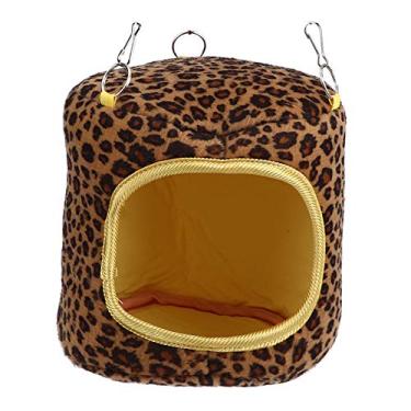 Imagem de Acouto Rede para Animais de Estimação Suspensa, Coelhos da guiné Chinchila, Rede para Animais Pequenos, Suprimentos para de Estimação/Pequenos/casas e Habitats/ (Estampa de leopardo)