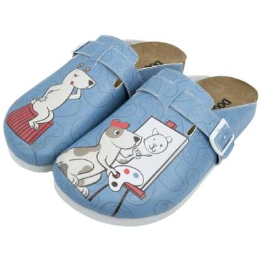 Imagem de DOGO Tamancos femininos – Couro vegano e feito à mão, Draw Me, 40