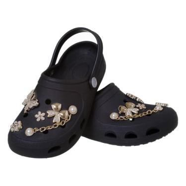 Imagem de Chinelo Babuche Infantil Sandália Menina com Enfeite de Laço (Preto, BR, Criança de 4 a 8 anos, Numérico, 29)