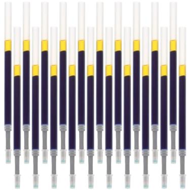 Imagem de NUOBESTY 60 refis de tinta para canetas de escrita suaves, refil de caneta substituível, material azul para uso no escritório, fácil de instalar e desempenho de longa duração