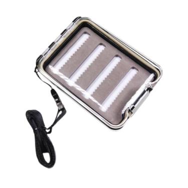 Imagem de Vaveren Caixa de mosca à prova d'água com tampa transparente para equipamentos de água doce e salgada, recipiente de armazenamento leve para caixas de, Cinza, Lado Único