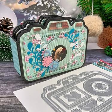 Imagem de Alinacutle 1 peça de matriz de corte de metal para fazer cartões feitos à mão, álbum de recortes, presente de papel, decoração de férias, modelo feito à mão - alinacutle (álbum de câmera)