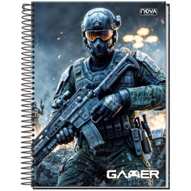 Imagem de CADERNO UNIVERSITÁRIO C/D ESPIRAL 15 MATÉRIAS 240 FLS GAMER