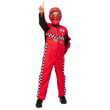 Imagem de Fantasia Piloto Carros Fórmula 1 infantil Macacão Balaclava