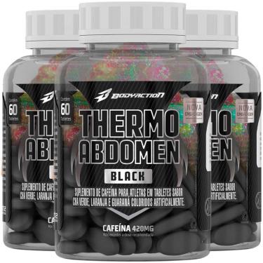Imagem de Kit 3 Potes Thermo Abdomen Black 60 Comprimidos Body Action - Não se aplica