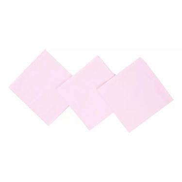 Imagem de Kit Cueiro Incomfral Bercinho Com 03 Peças Branco 50x80cm Rosa