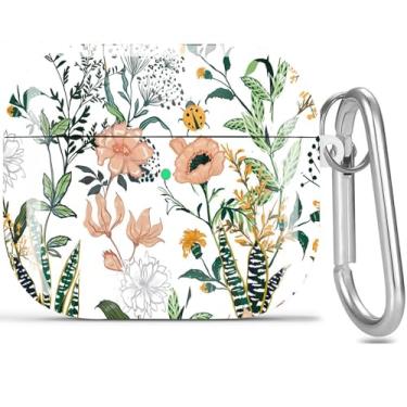 Imagem de Olytop Capa para AirPods 4 gerações, flor 2025, linda joaninha Air pods Pro 3ª geração protetora pele dura feminina menina com chaveiro para Apple iPod Pro 3 Gen capa - flor/cacto